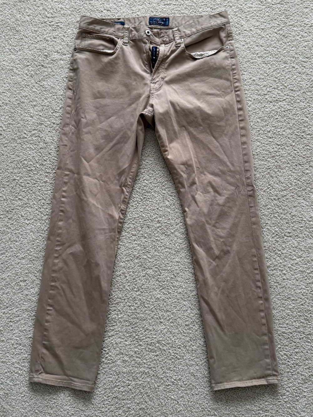 Lucky Brand 121 Heritage Slim Jeans Taupe 34x32
